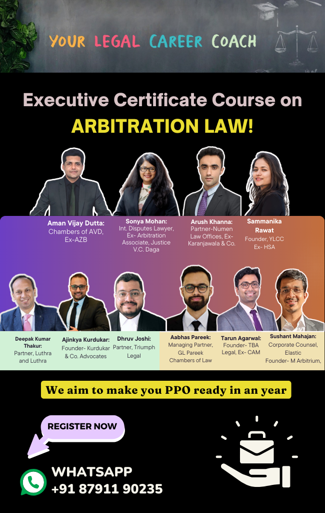 Exceutive Certificate Course on Arbitration Law! – YLCC Learning
